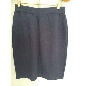 St John Knit Basics Vintage Navy Santana Skirt Sz 8- See photos and description